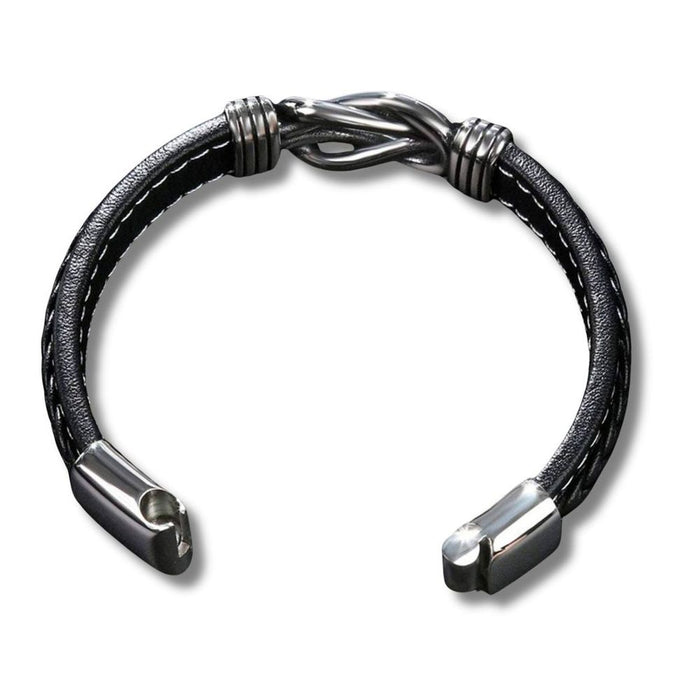 Men's Leather Infinity Bracelet | Birthday Christmas or Valentines Day Gift