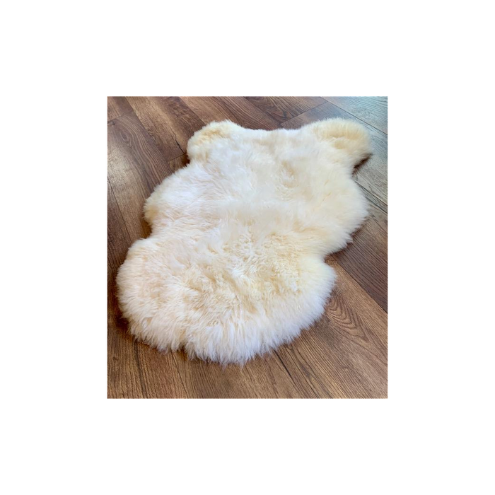 Natural  Sheepskin Rug Single Pelt - Natural Ivory & Cream Colouring