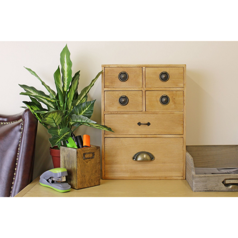6 Drawer Storage Cabinet, Assorted Size Drawers