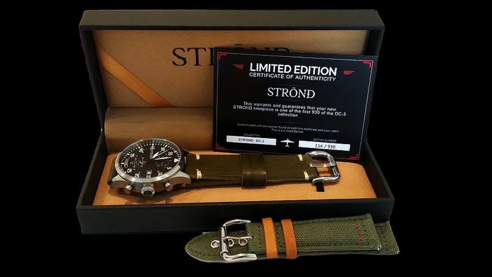 Strond DC-3 MKll Swiss Movement Aviation Watch - All Steel