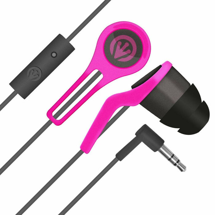 iFrogz Noise-Isolating Earbuds, Pink - Powerful Sound, Tangle-Free Cable, Comfortable Fit