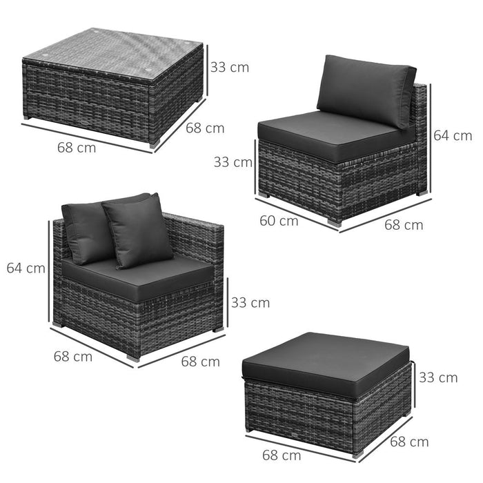 Premium Rattan Furniture Set: 5-Seater Sofa, Chairs & Table - High Quality & Stylish Design - Perfect for Outdoor Living