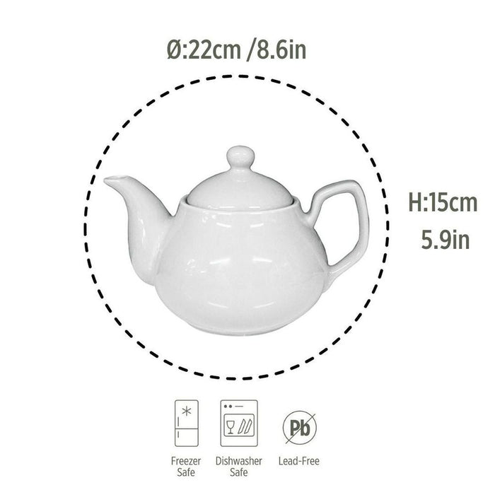 Porcelain Tea Pot White 15cm