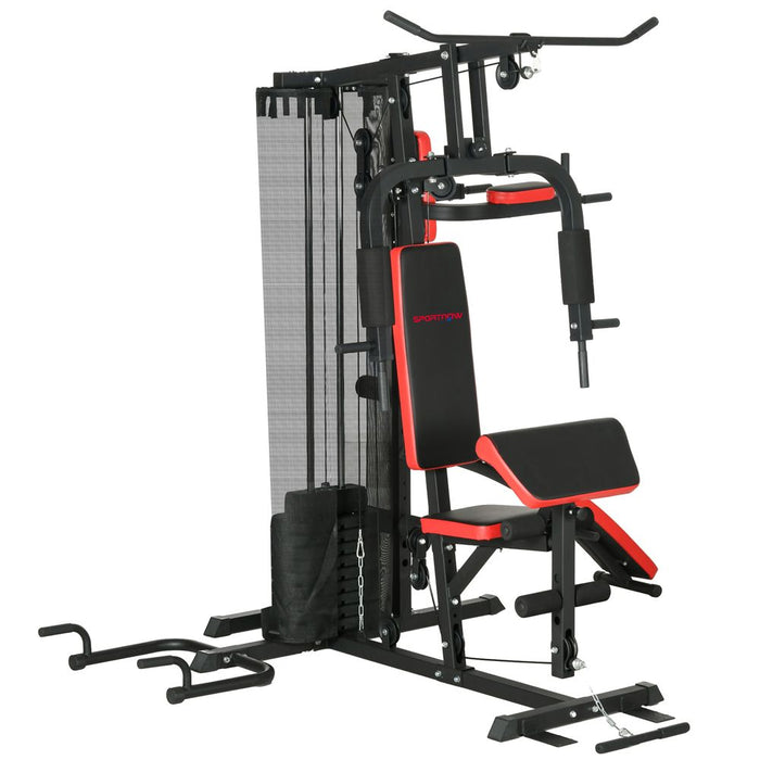 Ultimate Home Gym: Multi-Station Workout System with Sit Up Bench, Push Up Stand, Dip Station