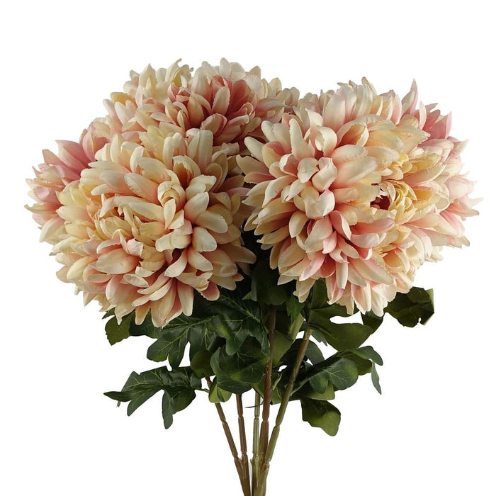 6-Pack 75cm XL Pink Reflex Chrysanthemum - Silk Petals for Stunning Arrangements