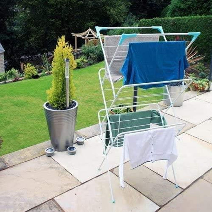 Foldable 3 Tiers Airer | Laundry Racks | Baby Clothes Drying Indoor | Expandable Clothes Drying Rack | Indoor and Outdoor