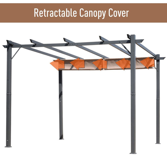 Premium Pergola Awning - 3x3m Size - Brown/Black - Durable & Stylish