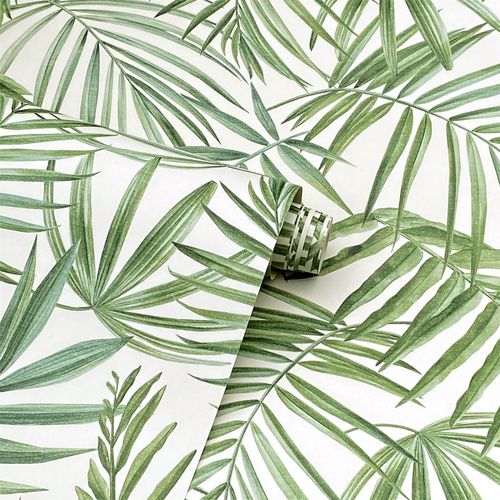Palm Leaves Green sw12 wallpaper