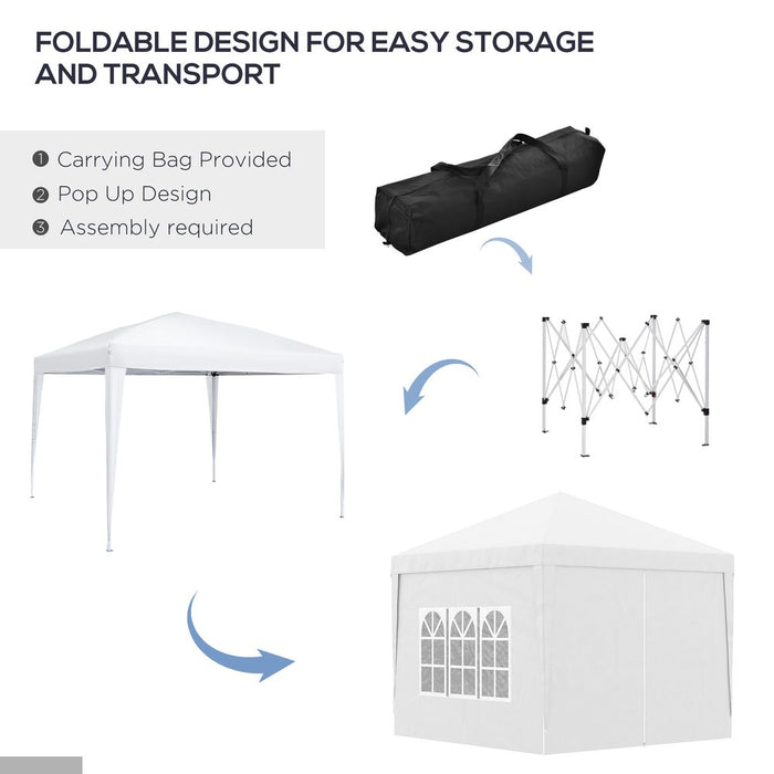 Premium Outsunny 3mx3m Pop Up Gazebo - Perfect for Parties, Weddings, and Outdoor Events - Easy Set-Up and High-Quality!