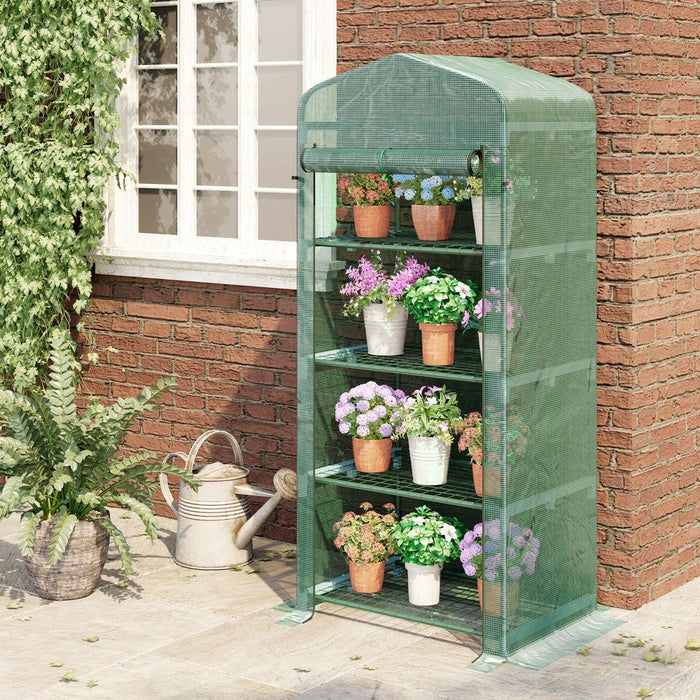 Portable Greenhouse: 4-Tier Metal Frame, Protect Plants, Easy Access