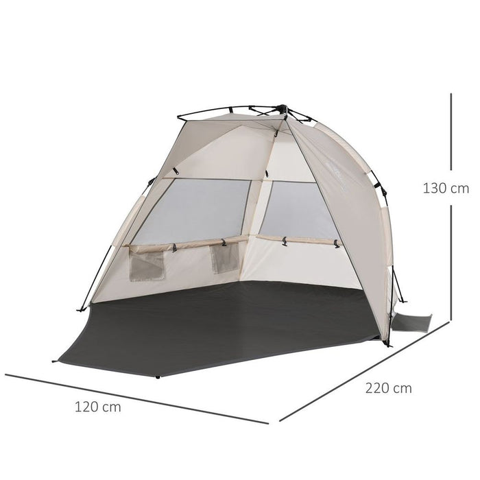 Premium 2-Person UV Beach Tent Sun Shelter | Pop-Up Design | Floor Included