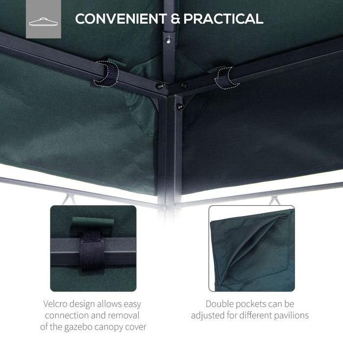 Gazebo Replacement Roof Canopy - High Quality, Waterproof, Durable - Fits 3x4m Gazebos - Easy Refresh for Garden Furniture