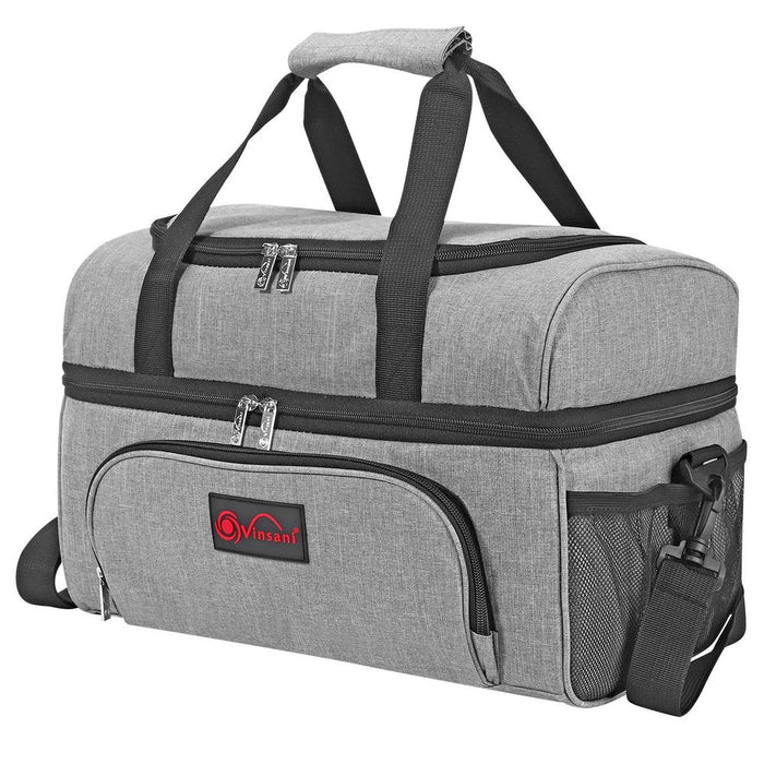 VINSANI CURVE COOLER BAG: Premium Quality, Dual Compartment, Large Capacity, Leak-Proof Lining