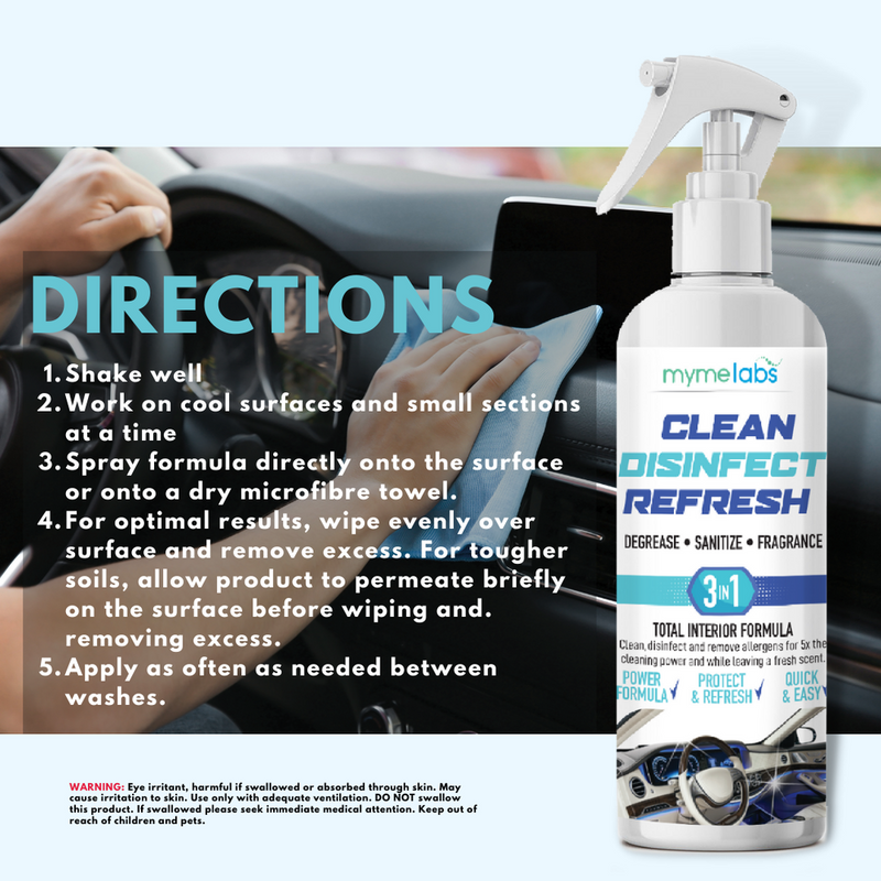 Premium Car Cleaner Spray - Professional Grade Interior Detailing - Disinfect, Remove Dust, Fresh Scent