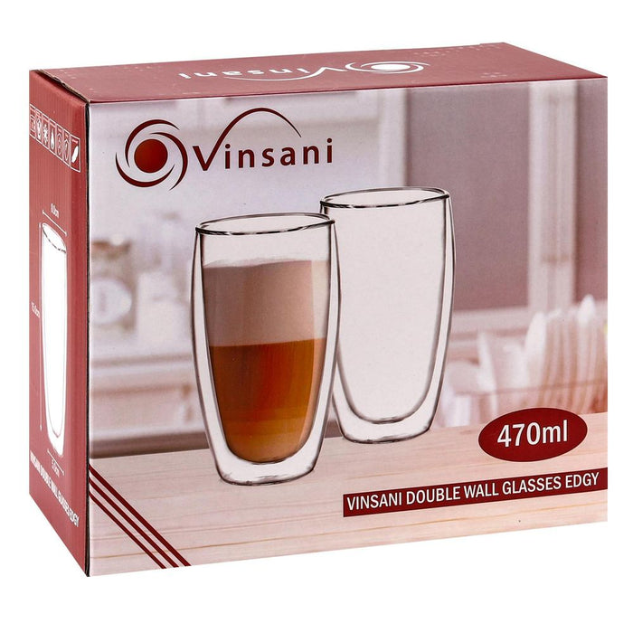 VINSANI DOUBLE WALL GLASSES EDGY 1010067