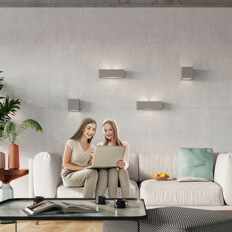 Vega Wall Lamp - Modern Design, Ceramic & Glass, E27 Socket