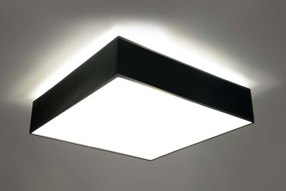 HORUS Black Square LED Ceiling Lamp - Modern Loft Design E27