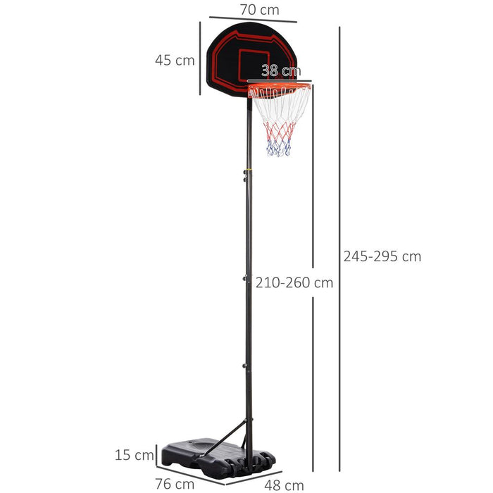 Pro Adjustable Basketball Hoop Stand - Portable & Sturdy - HOMCOM