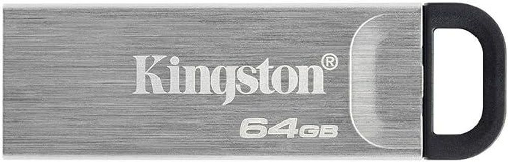 Kingston DataTraveler Kyson USB 3.2 Gen 1 Flash Drive 64GB - Stylish Capless Metal Case