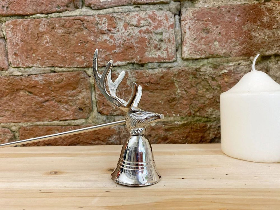 Premium Silver Stag Candle Snuffer - High Quality, Stylish Design - 29cm Length