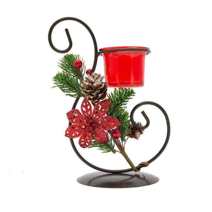 Candle holder  3x22cm Christmas Gifts Red PVC-Box