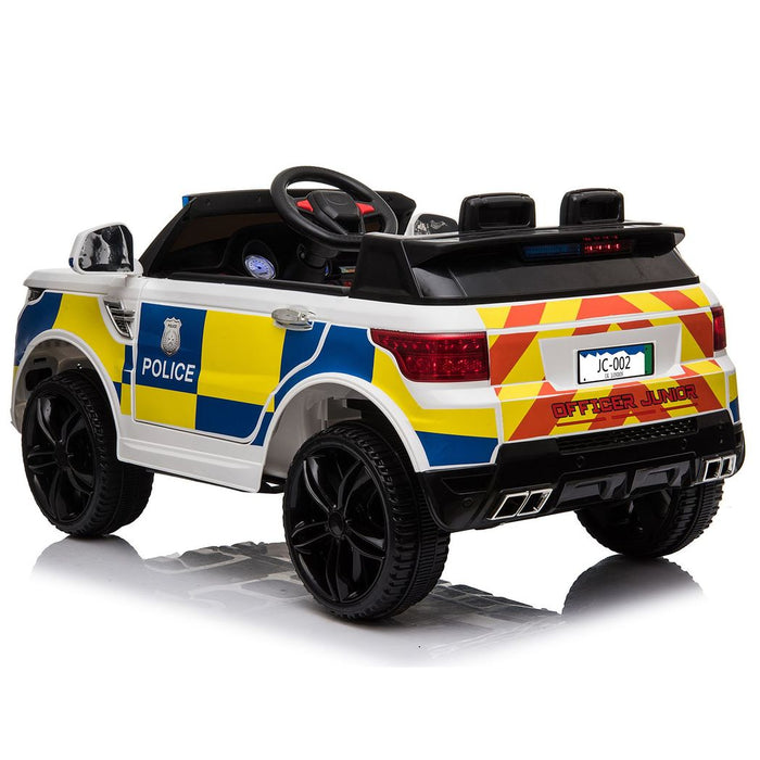 LEADZM Dual Drive 12V 7Ah Police Car with 2.4G Remote Control White