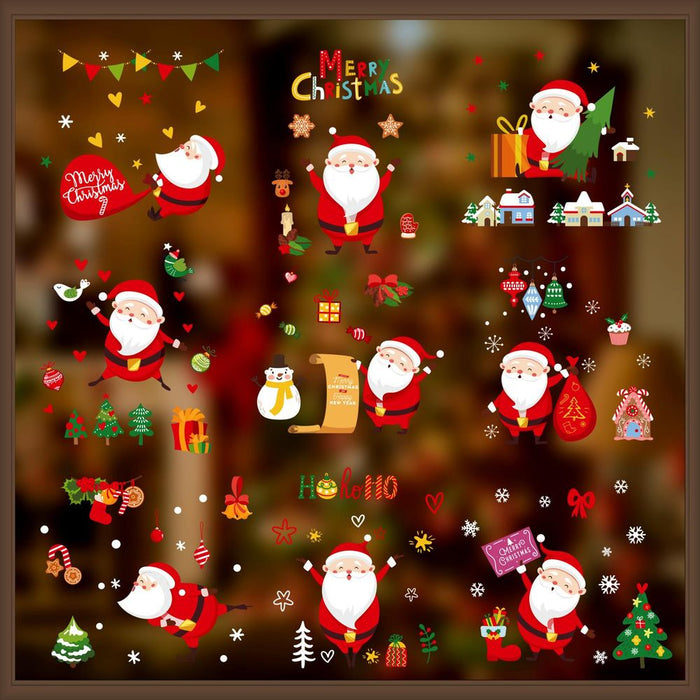 Vibrant Xmas Window Stickers - Create Festive Memories | Reusable Stickers | Easy to Apply | Premium Quality Material | Wide Application