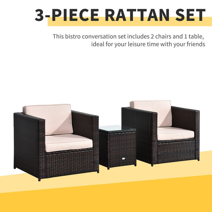 Outsunny 2 Seater Rattan Sofa Set - Brown"
Title (alternative): "Comfy & Chic 2 Seater Rattan Sofa Set - Brown"
Title (alternative): "Outdoor 2 Seater Rattan Sofa Set - Brown