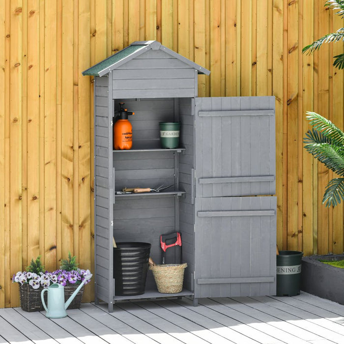 Garden Shed Wooden Timber Garden Storage Shed Tilted-felt Roof & Lockable Doors