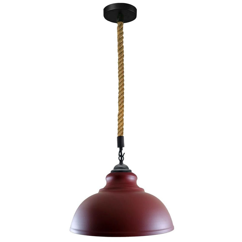 Vintage Industrial Curvy Metal Pendant Lamp - Warm & Romantic Lighting - E27 Edison Bulb - Retro/Retro Style - Indoor Use Only