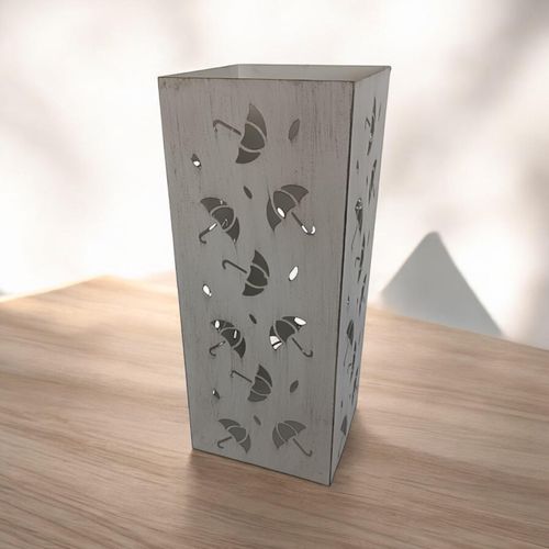 49CM CREAM METAL SQUARE UMBRELLA STAND