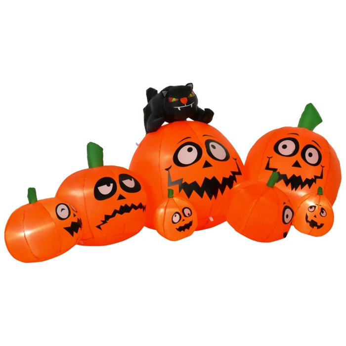 Halloween Decoration Inflatable Pumpkins with cat 240W x 80D x 120Hcm