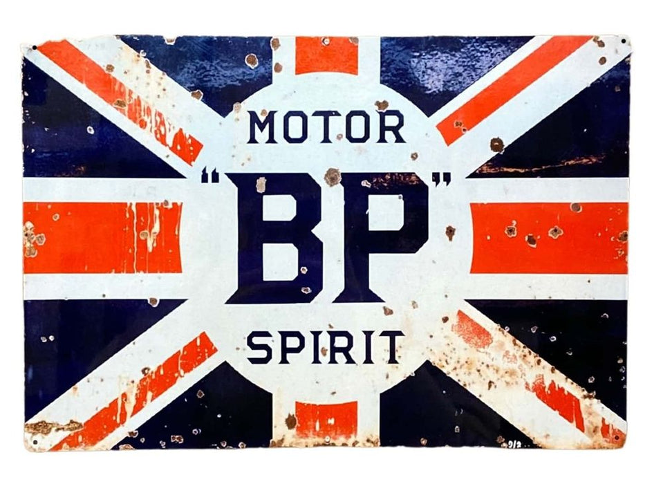 Vintage Metal Sign: Motor BP Spirit - Durable, Authentic Reproduction