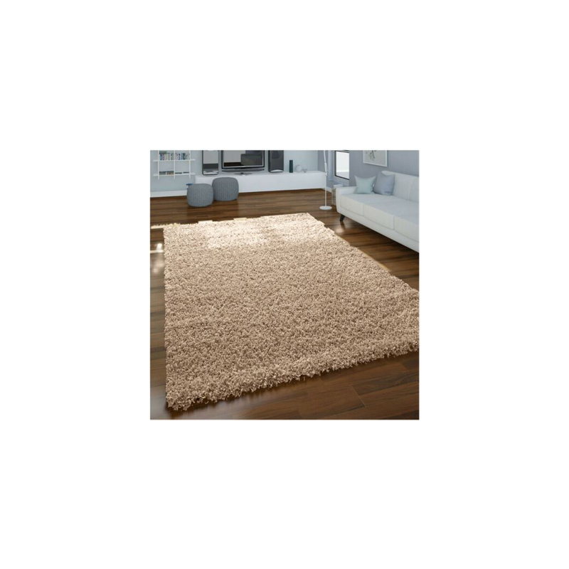 Sale! High-Quality Beige Shaggy Rug - Size: 200 x 290cm | Modern, Durable & Plush