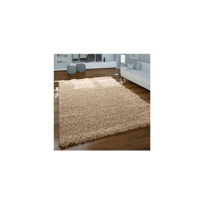 Sale! High-Quality Beige Shaggy Rug - Size: 200 x 290cm | Modern, Durable & Plush