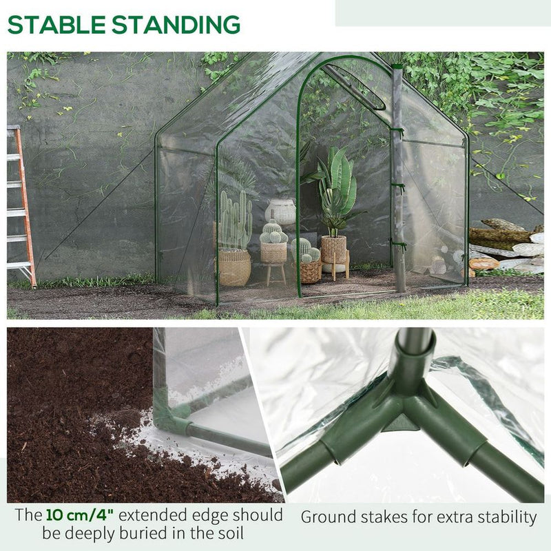 Outsunny Portable Walk-in Greenhouse - Extend Growing Season, Protect Plants