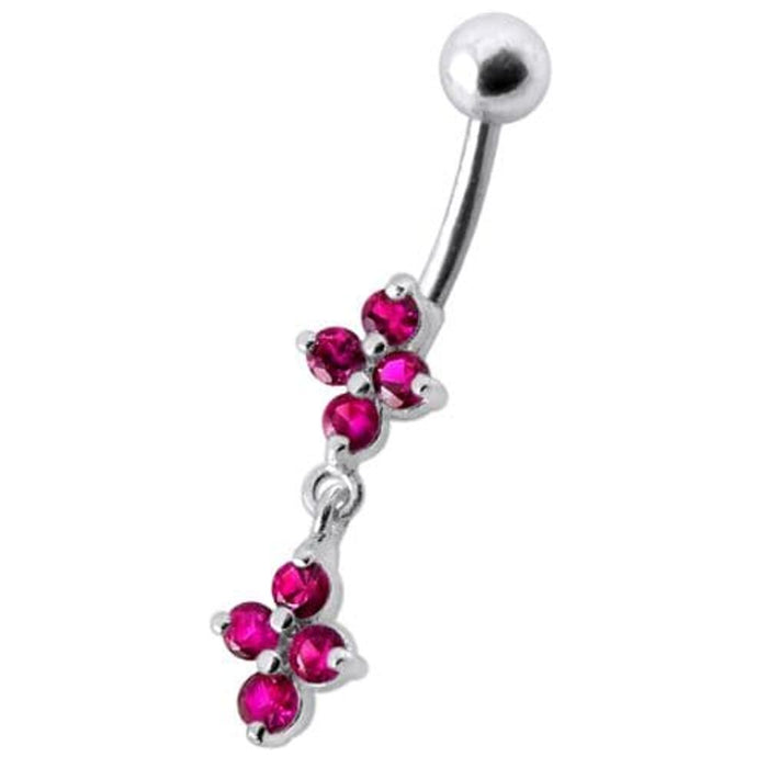 Fancy  Studded Dangling Body Jewelry Navel Ring