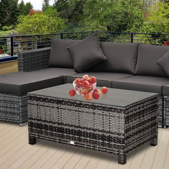 Outsunny Rattan Coffee Table