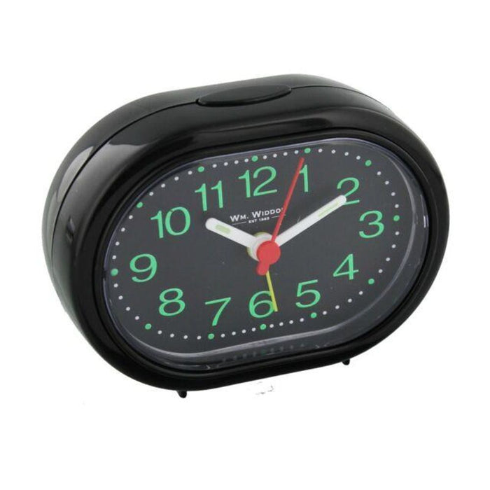 Wm.Widdop Oval Black Alarm - Luminous Dial, Beep Function