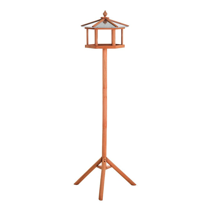 Wooden Bird Table Free Standing Bird Feeder Parrot Stand for Garden, Patio