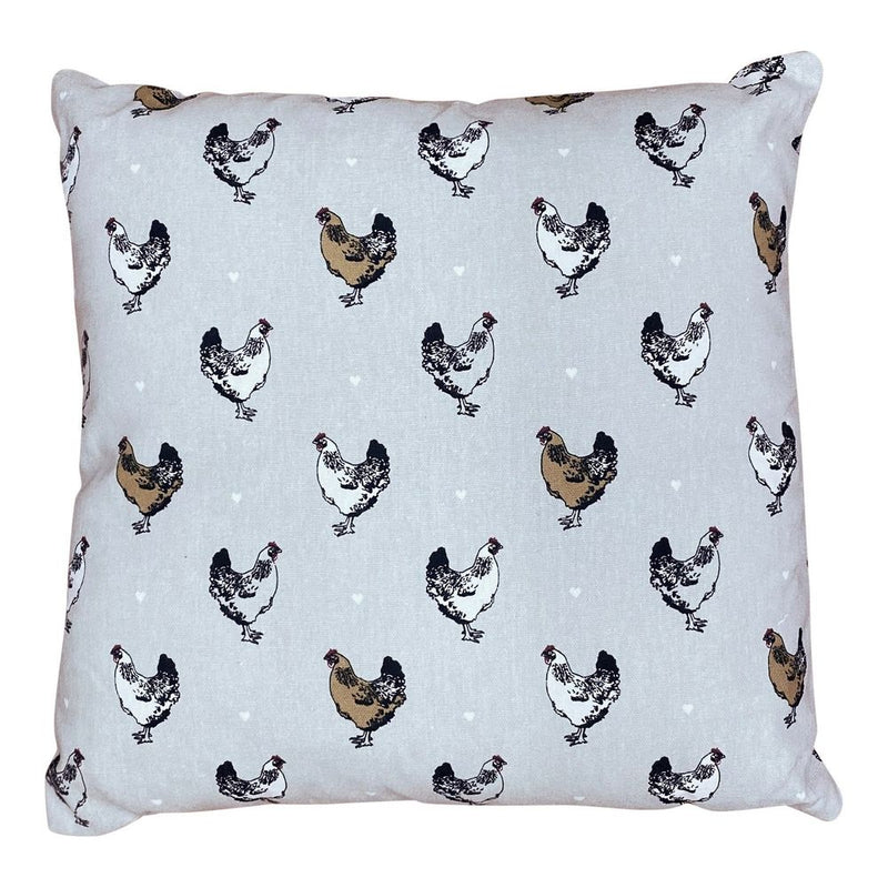 Premium Chicken Print Scatter Cushion - Removable Cover - Unique Country kitchen Collection - D11 x H40 x W40cm