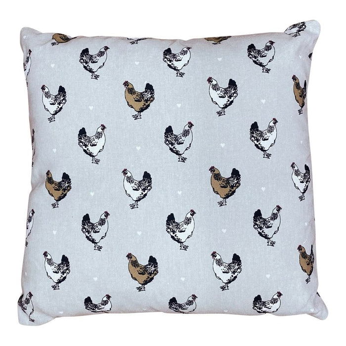 Premium Chicken Print Scatter Cushion - Removable Cover - Unique Country kitchen Collection - D11 x H40 x W40cm