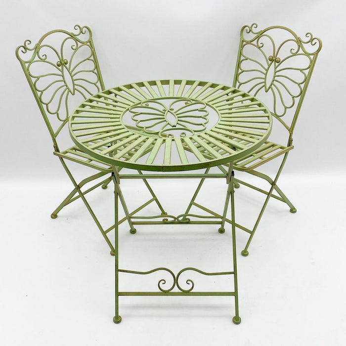 Premium Leaf Green Bistro Set - Foldable, Sturdy, and Versatile - Perfect for Relaxing Outdoors