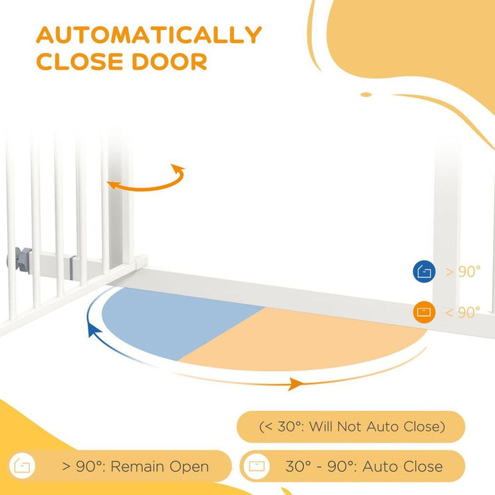 Premium Pressure Fit Safety Gate - Auto Close Door, Small-Medium Dogs, 74-100cm