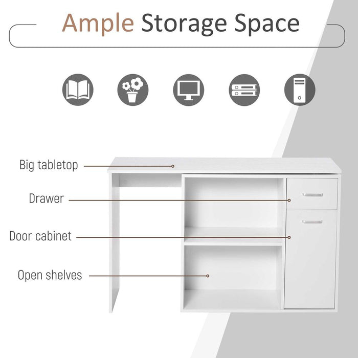 Computer Desk, L-Shaped, 360� Rotating-White