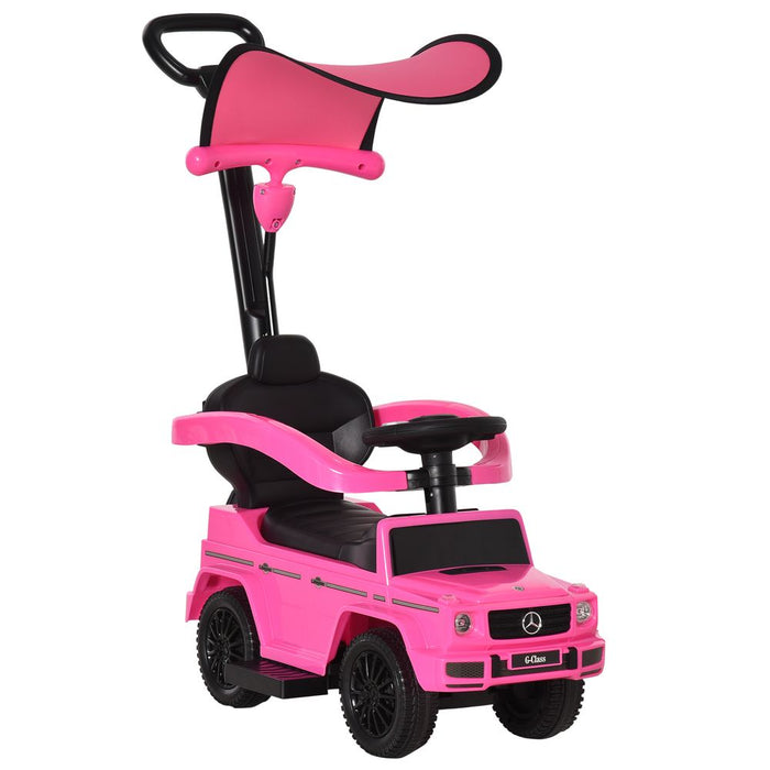 Benz G350 Ride-on Sliding Car Floor Slider Stroller Kids Vehicle, Pink HOMCOM