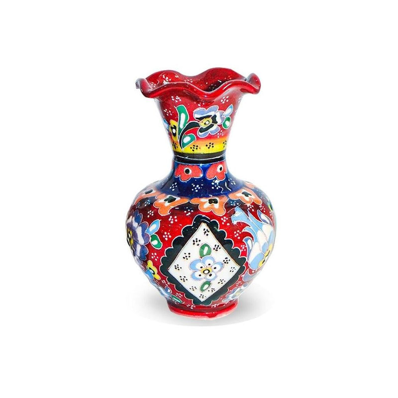 Ceramic Vase Tulip Red