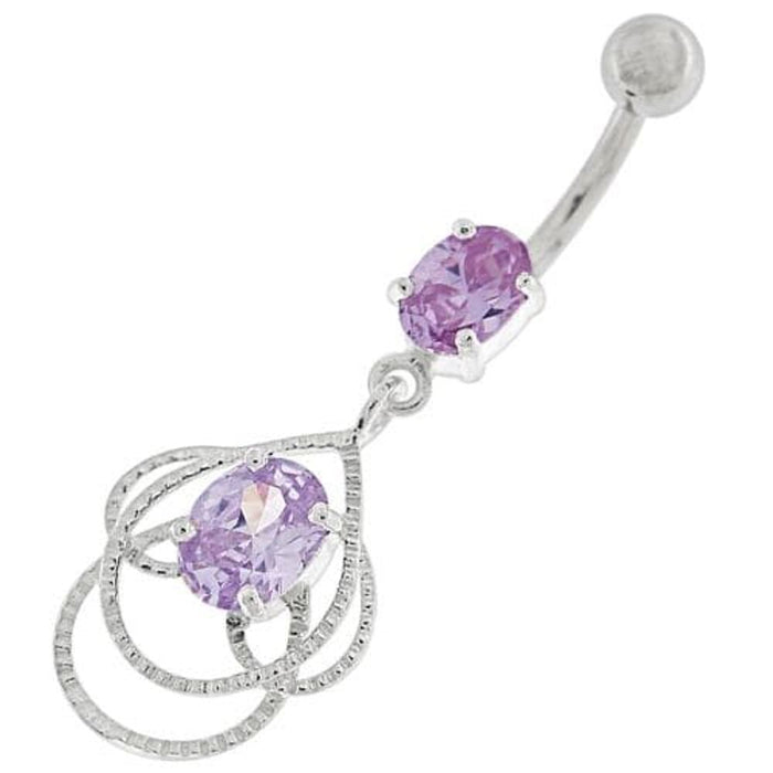 Multi Jeweled Joining Ring with stone Belly Button Ring