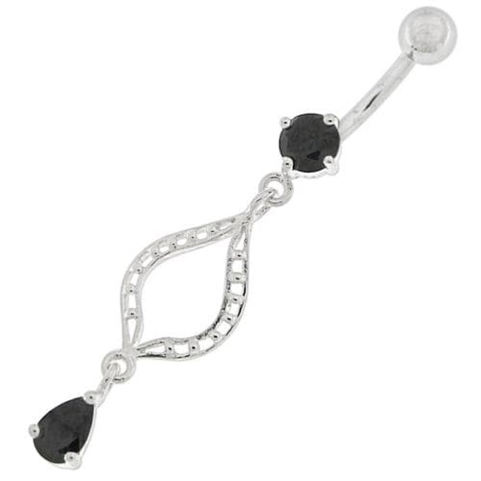 Ellipes Shape Dangling Belly Button Ring