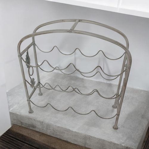 40CM 12 BOTTLE CREAM WINE HOLDER